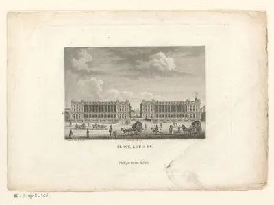 Gezicht op het Place de la Concorde te Parijs