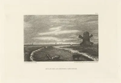 Gezicht op het platteland in de omgeving van Amsterdam