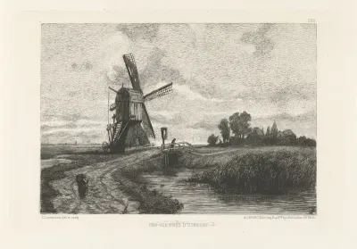 Gezicht op het platteland in de omgeving van Utrecht