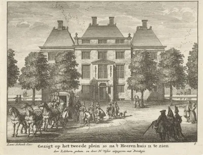 Gezicht op het plein en Huis Clingendael