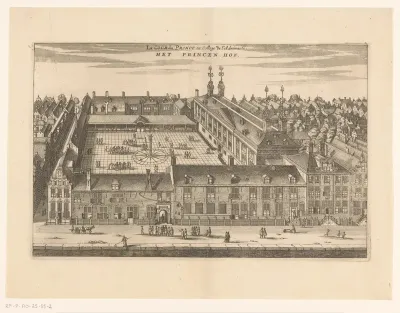 Gezicht op het Prinsenhof te Amsterdam