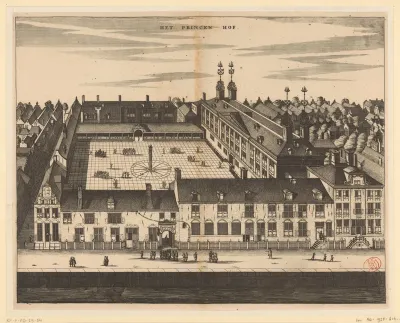 Gezicht op het Prinsenhof te Amsterdam