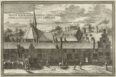 Gezicht op het Prinsenhof te Delft