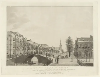 Gezicht op het Rapenburg te Leiden, 12 januari 1807