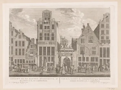 Gezicht op het Rasphuis te Amsterdam