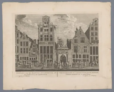 Gezicht op het Rasphuis te Amsterdam
