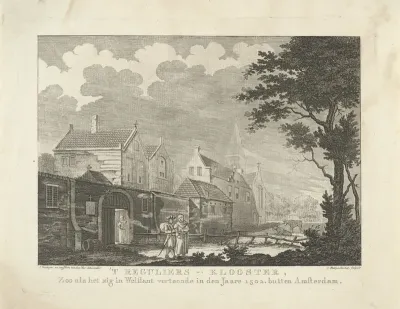 Gezicht op het Reguliersklooster buiten Amsterdam