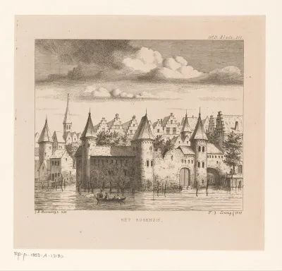 Gezicht op het Rookhuis in Antwerpen