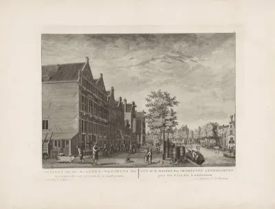 Gezicht op het rooms-katholieke Maagdenhuis te Amsterdam