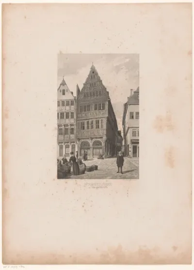 Gezicht op het Salzhaus te Frankfurt am Main