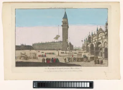 Gezicht op het San Marco Plein te Venetië