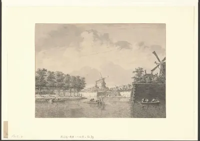 Gezicht op het Singel bij de Haarlemmerpoort