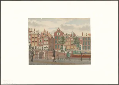 Gezicht op het Singel bij de ingang van de Huiszittensteeg
