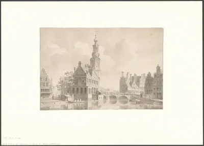Gezicht op het Singel gezien naar de Munt