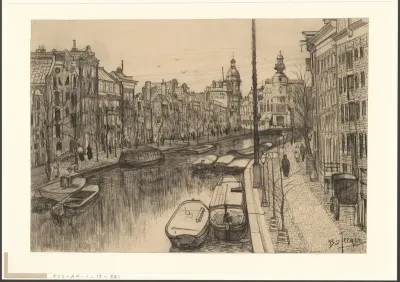 Gezicht op het Singel vanaf de Munt gezien richting het Koningsplein