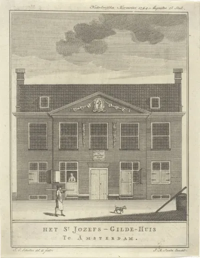 Gezicht op het Sint-Jozefsgildehuis te Amsterdam