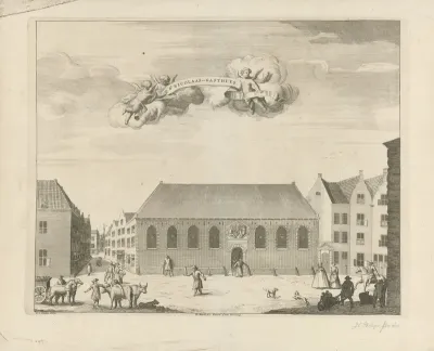 Gezicht op het Sint-Nicolaas Gasthuis te Den Haag