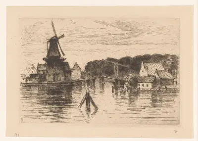 Gezicht op het Spaarne in Haarlem