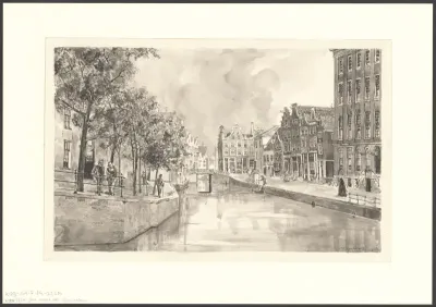 Gezicht op het Spui naar de Osjessluis
