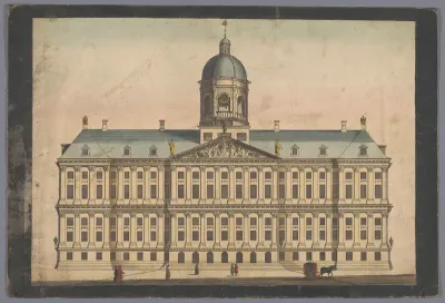 Gezicht op het Stadhuis te Amsterdam