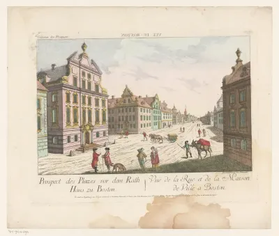Gezicht op het Stadhuis te Boston