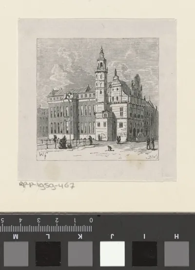 Gezicht op het stadhuis te Den Haag