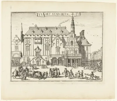 Gezicht op het Stadhuis te Haarlem