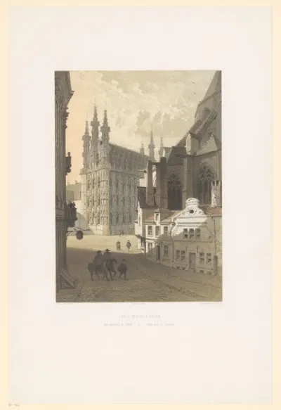 Gezicht op het stadhuis te Leuven