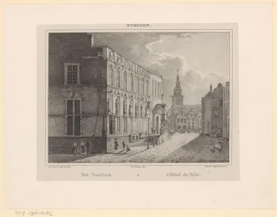Gezicht op het stadhuis te Nijmegen