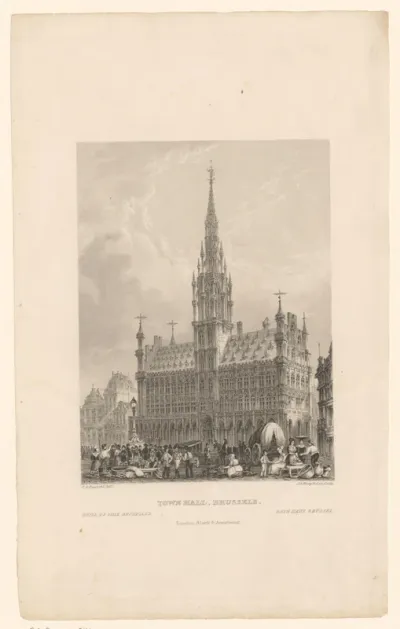Gezicht op het Stadhuis van Brussel