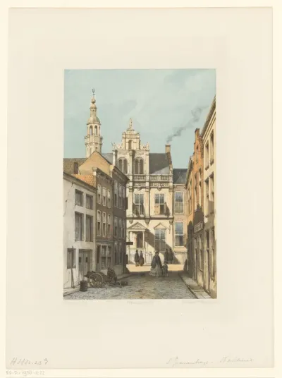 Gezicht op het stadhuis van Den Haag