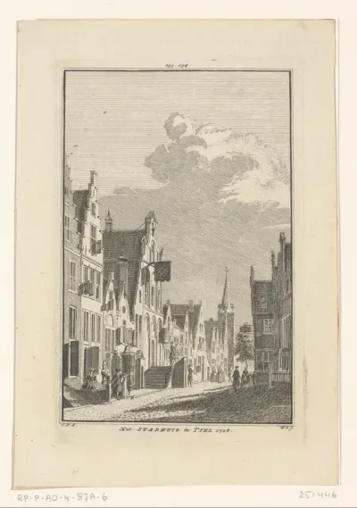 Gezicht op het stadhuis van Tiel