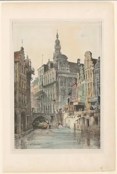 Gezicht op het stadhuis van Utrecht
