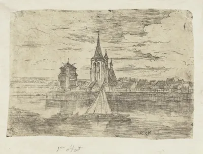 Gezicht op het stadsdeel Wyck te Maastricht