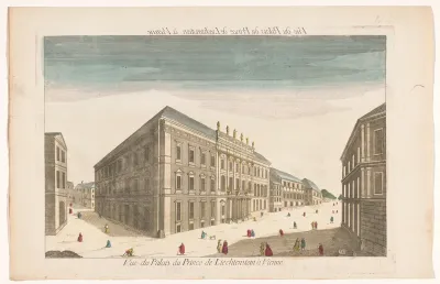 Gezicht op het Stadtpalais Liechtenstein te Wenen