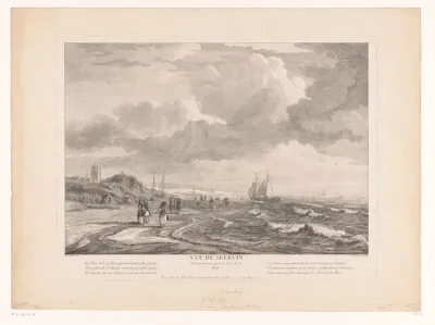 Gezicht op het strand van Egmond-aan-Zee