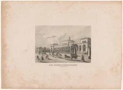 Gezicht op het Taunusbahnhof te Frankfurt am Main
