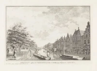 Gezicht op het Utrechtse Veer te Leiden