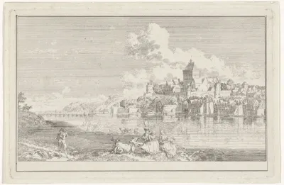 Gezicht op het Valkhof te Nijmegen