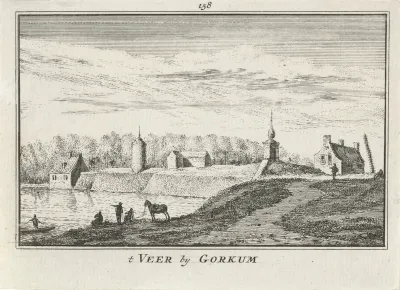 Gezicht op het veer bij Gorinchem