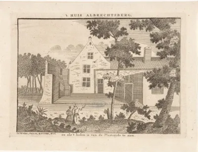 Gezicht op het voormalige kasteel Aalbertsberg