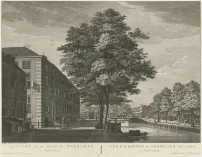 Gezicht op het Walenweeshuis aan de Vijzelgracht te Amsterdam