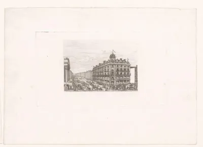 Gezicht op het warenhuis van Thiéry & Cie te Brussel