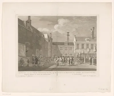 Gezicht op het West-Indisch Binnenhuis te Amsterdam