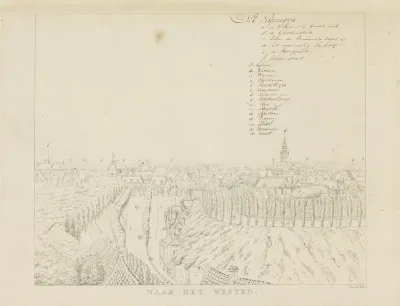 Gezicht op het westelijk stadsdeel van Nijmegen
