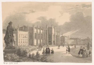 Gezicht op het Willemshof in het Willemspark omstreeks 1849