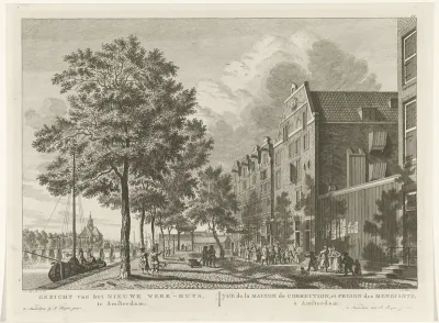 Gezicht op het Willige Rasphuis te Amsterdam