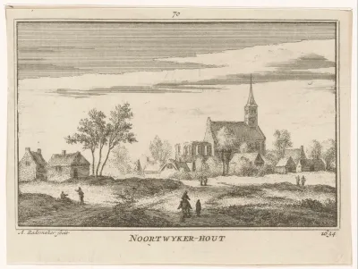 Gezicht op het Witte Kerkje te Noordwijkerhout, 1634