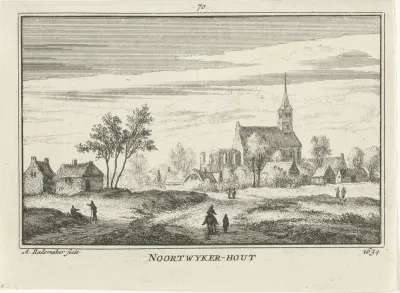 Gezicht op het Witte Kerkje te Noordwijkerhout, 1634