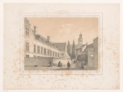 Gezicht op het ziekenhuis te Lessen